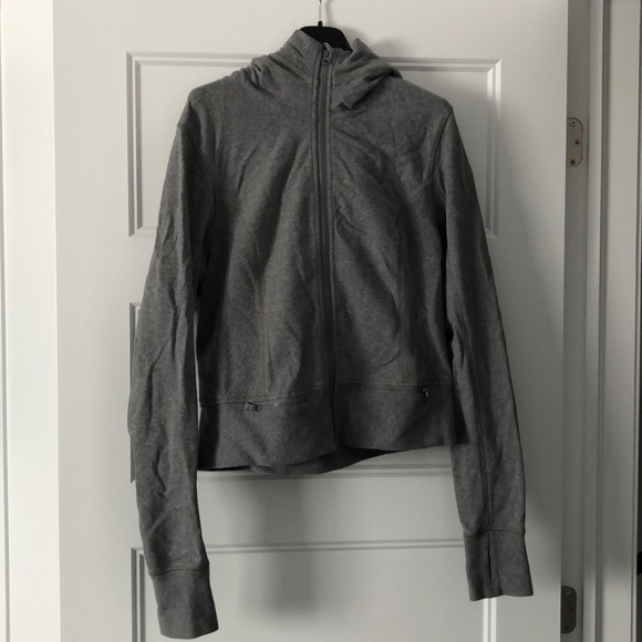 Lululemon light cotton hoodie size 10 light grey - Picture 1 of 12